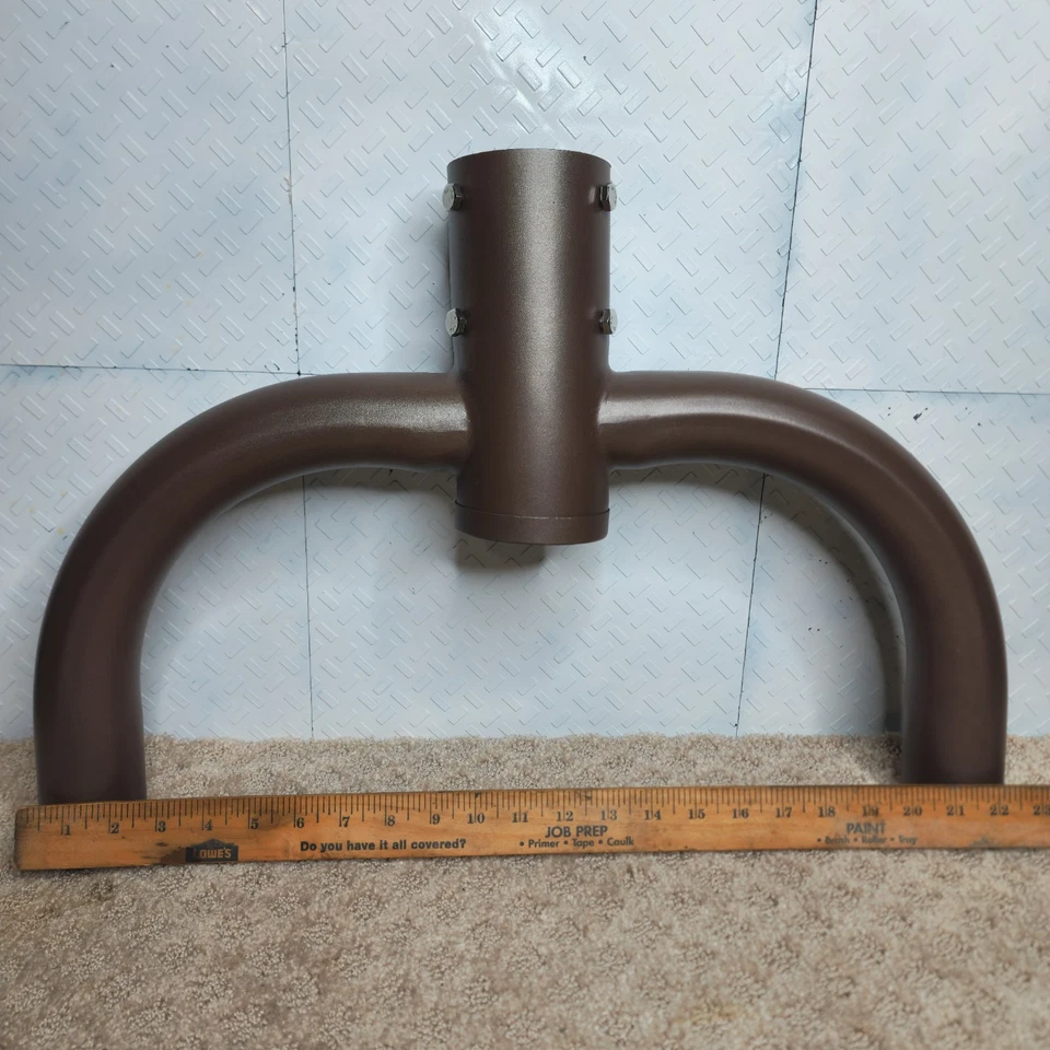 Soporte Base Metal Repuesto para Paraguas Patio Desplazado Voladizo Marrón 22" Foto 3 de 4