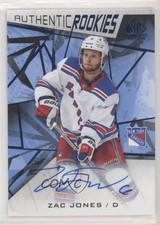 2021-22 Upper Deck SP Game Used Authentic Rookies Blue Zac Jones #137 Auto 0z59