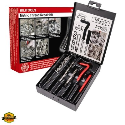 M5x0.8 Thread Repair Kit, HSS Drill Helicoil Repair Kit Metric