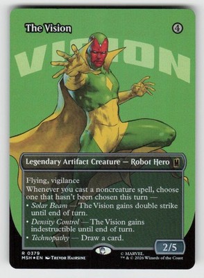 Foil The Vision (Borderless) 379 Rare Marvel Super Heroes Near Mint