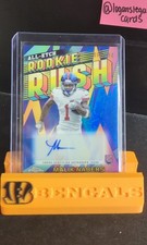 2024 Topps Chrome All-Etch Rookie Rush Auto Malik Nabers #RRA-MNA Blue /150