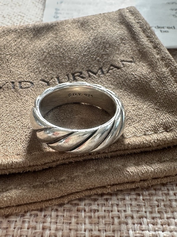 David Yurman Cable Sterling Silver 925 Ring Size 5 Preowned