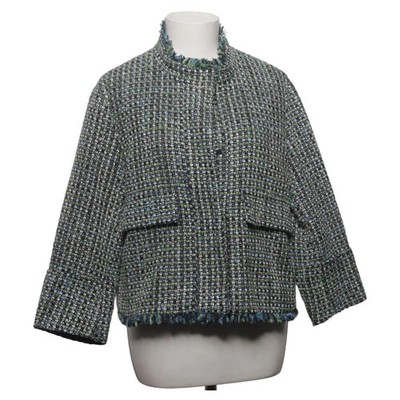 Comma, Blazer, Größe: 34, Blau/Grün/Mehrfarbig, Polyester, Sonstiges, Tweed #DeP