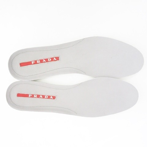 PRADA SPORT Sneakers Low Cut Nylon Leather 65 Green Gray Black Used Box thumbnail 7