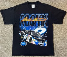 Vtg 90s NASCAR Mark Martin 6 Viagra Roush Racing Lighting Tee Shirt Cotton