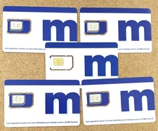 MetroPCS NC128TRIPLESIM Triple Cut SIM Card, 5 Pieces Expired - New - Never USED