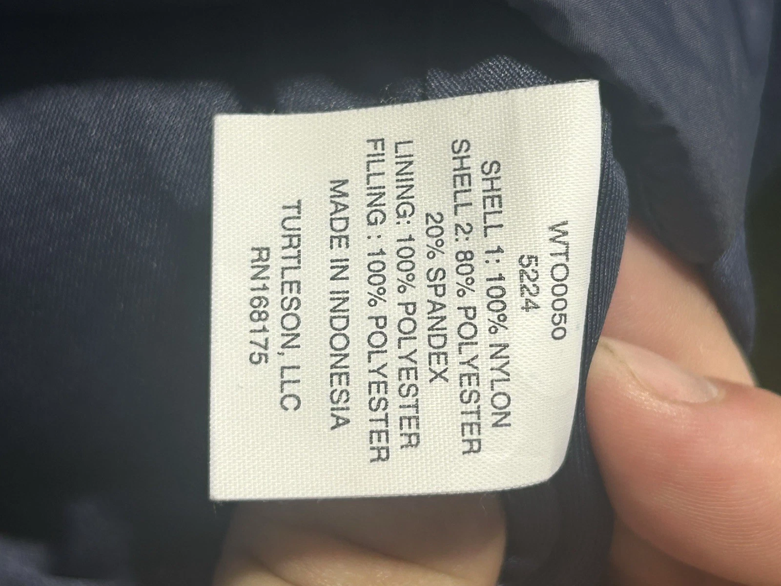 Turtleson Fusion Vest Mens 2XL Blue Quilted Full Zip Golf Insulated Outdoor - product detail image 6