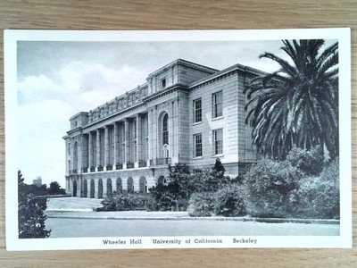 Wheeler Hall UC Berkeley Postcard - Albertype Co. California University