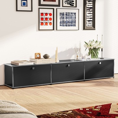 Used USM Haller Style Modern Storage Cabinet Media Unite Metal