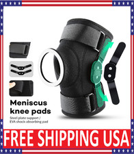 Knee Brace Compression Sleeve Hinged Joint Support Open Patella Stabilizer Wrap