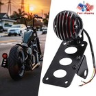 Motorcycle LED Tail Brake Light License Plate W/ Bracket for Harley Honda Bobber