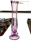 Fenton Glass Vase Purple Tree Trunk 8" Excellent Condition Vgt Rare - Very Cool