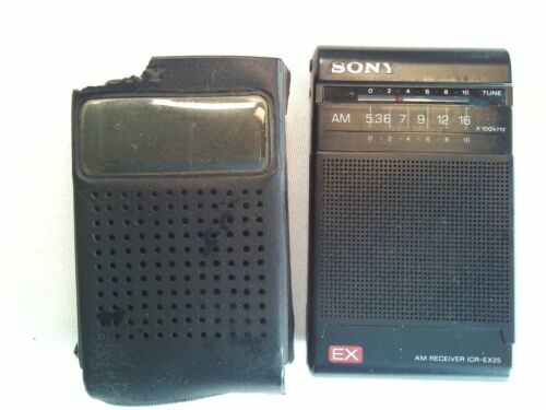 Sony Am Pocket Radio Icr-Ex25 Made In Japan Working Item Vintage JPN Limited Por - Afbeelding 1 van 10