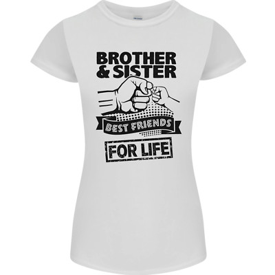 Bruder & Schwester Beste Freunde Geschwister Damen Zierlich Schnitt T-Shirt