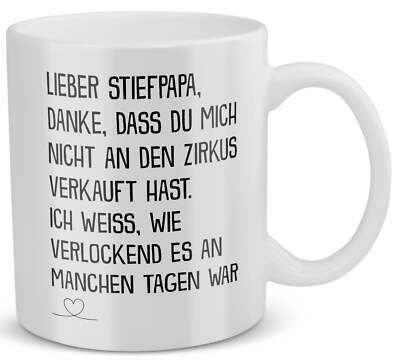 Stiefpapa Geschenk Vatertag Bonuspapa Stiefvater Tasse Geburtstag Weihnachten