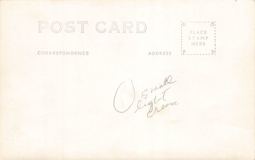Tarjeta postal de Conrad LP43 Giant Grasshopper Exageration cómic vintage RPPC - Imagen 2 de 2