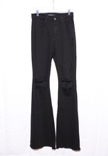 GJG Denim Black Tall Bell Bottoms Jeans Size 7 - Medium Med New