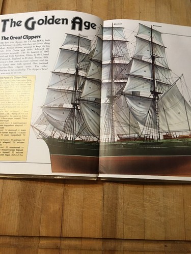 Vtg 1980 The Wonder Book Of Ships Illustrated 45 Pages Color Middle Age To Hydro - Picture 6 of 12