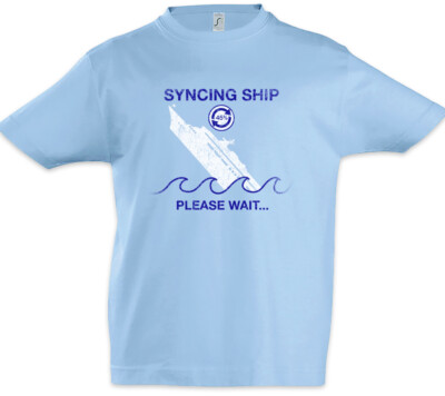 Syncing Ship Kids Boys T-Shirt Computer Science Scientist Fun Geek Nerd Sailor