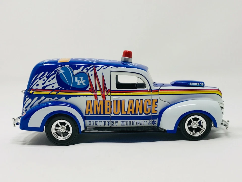 Kentucky Wildcats LIMITED EDITION 1 of 300 Street Rod AMBULANCE Diecast Bank - Image 4 of 4