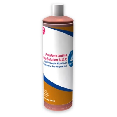 Prep Solution Dynarex 16 oz. Bottle 10% Povidone Iodine 6 PACK