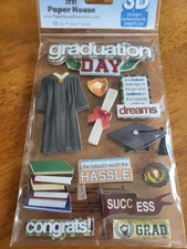 Paper House Productions 3D Stickers  Graduation Day
