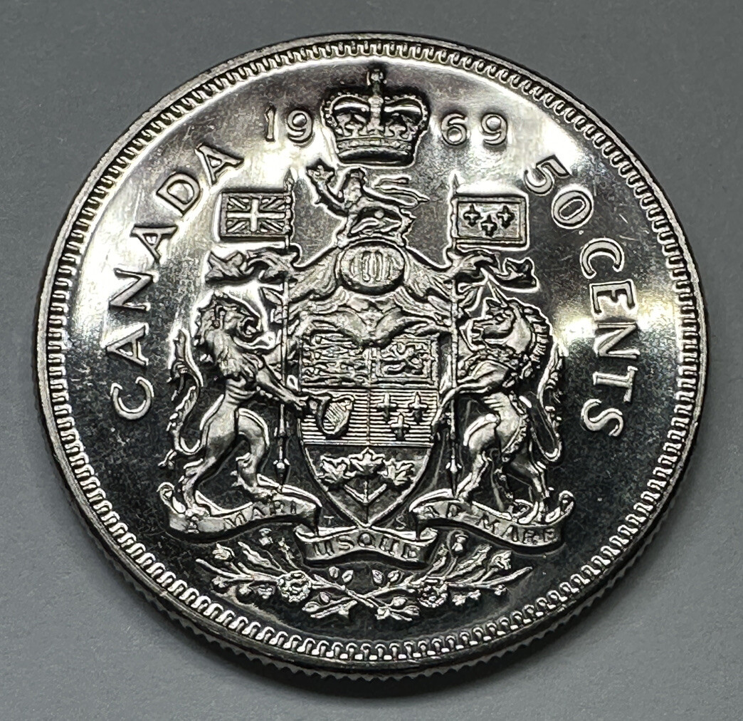 The  Mint ピグレット 50p カラープルーフ銀貨 1969 Canadian 50Cent Piece Proof-Like Coin Uncirculated Directly