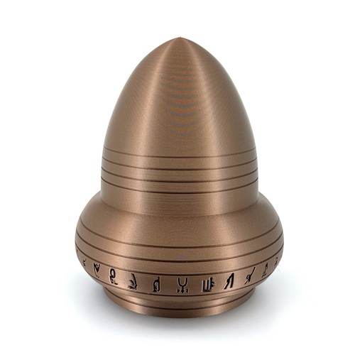 Kecksburg Acron UFO Incident Inspired 3D Printed Model in Copper Brown Metallic - Picture 7 of 24