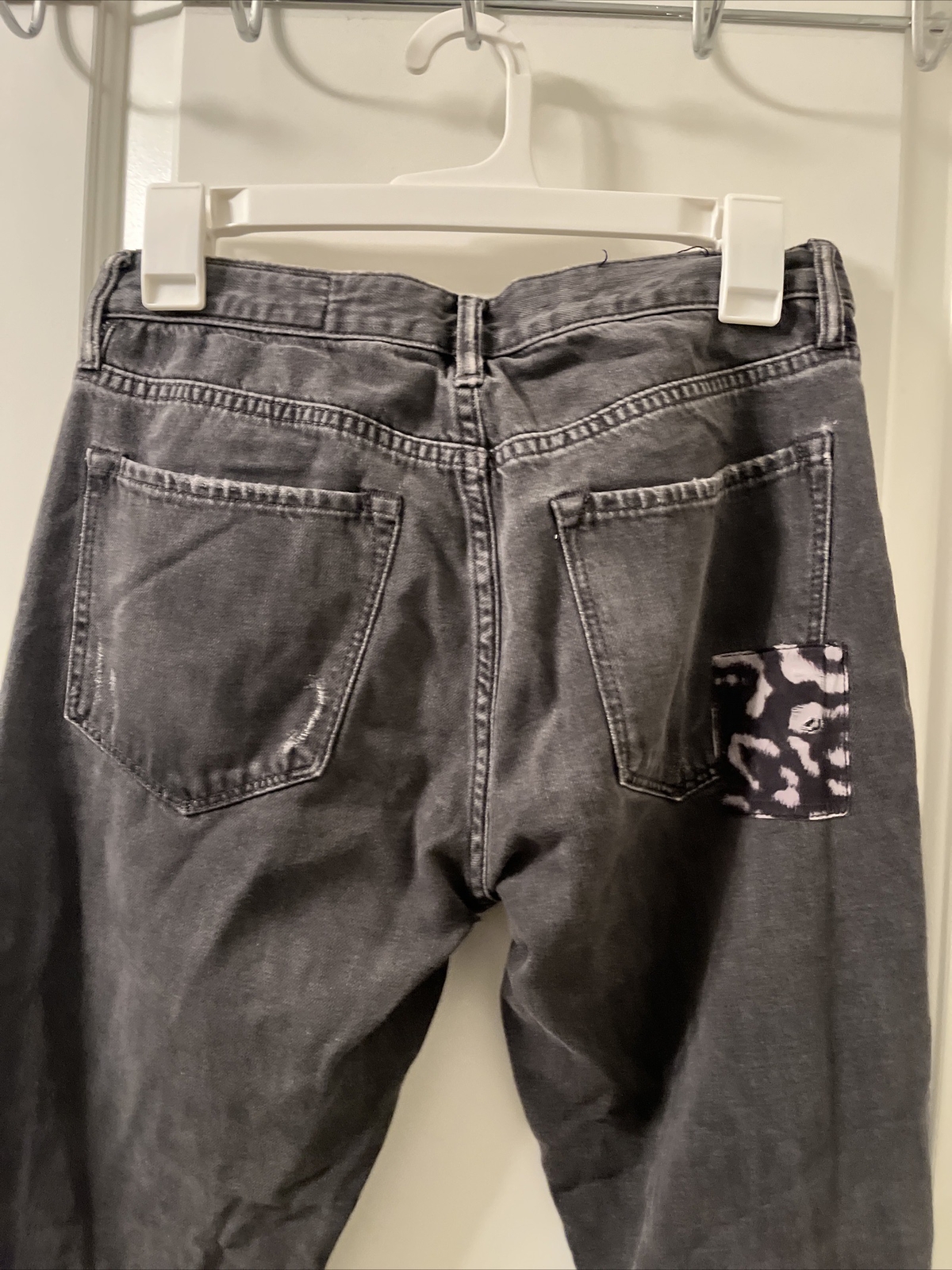 ALLSAINTS Leopard Patch Jeans Pockets Size 27 Wom… - image 13