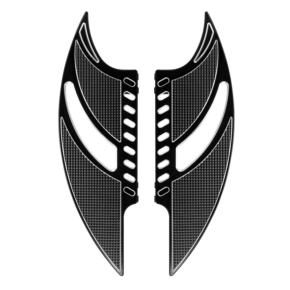 CNC Flame Driver Front Floorboards Pedals Stretched Insert for Harley