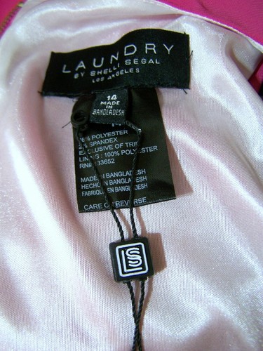 New Young Girl Laundry By Segal Los Angeles Dress Pink Sleeveless size 14 Large - Picture 9 of 10