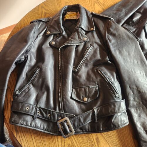 vintage schott perfecto leather jacket - image 1