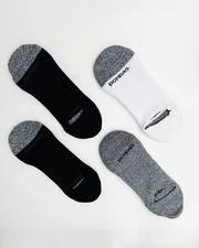 4 pairs Bombas Women's Cushioned No Show Socks Gray size Large 11-13