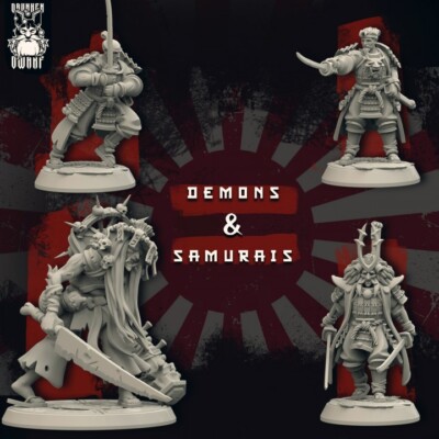 Samurais und Dämonen Set, Drunken Dwarf, Dungeons & Dragons, Pathfinder, 5E