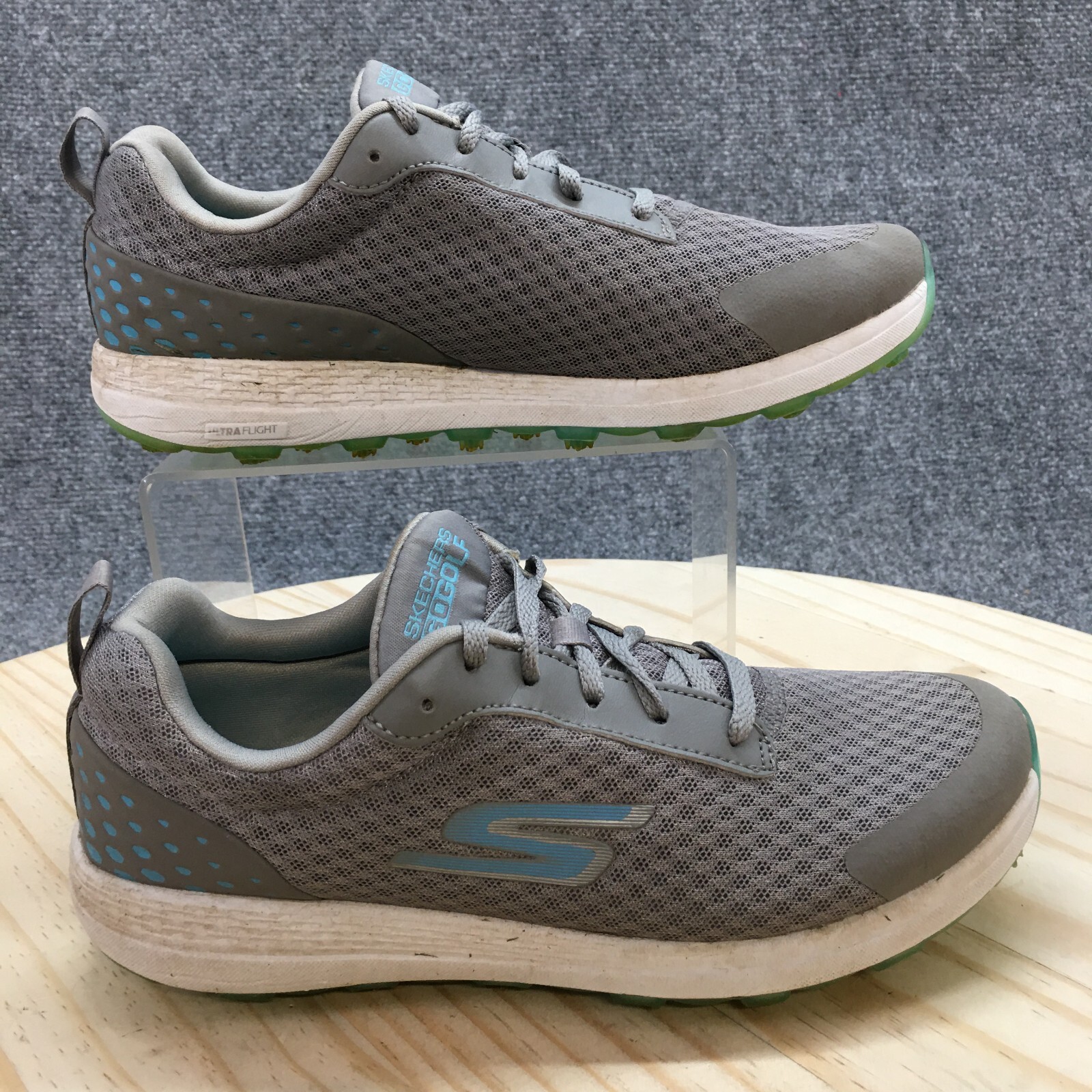 Womens 7.5 Go Golf Max Fairway 2 Sneakers Gray Low Spikes 17