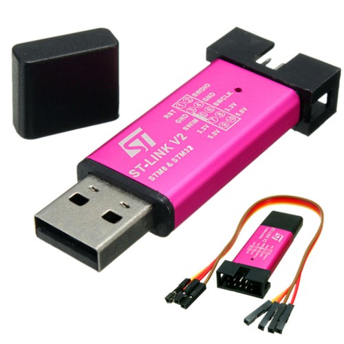 Mini ST-Link V2 Stlink Emulator Downloader Programming STM8 STM32 w/ Metal Shell