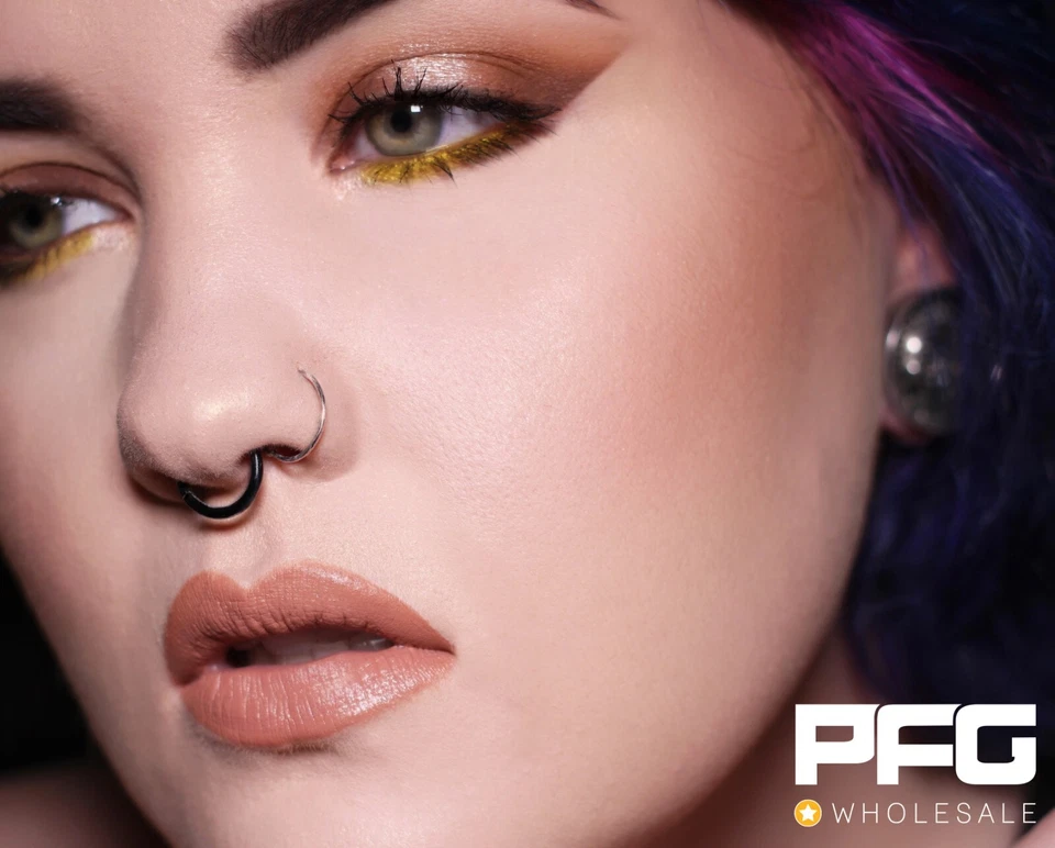 1pc Titanium 6G Hinged Hoop Sleeper Septum Nipple Segment Earring Ring 10mm-20mm Foto 2 de 4