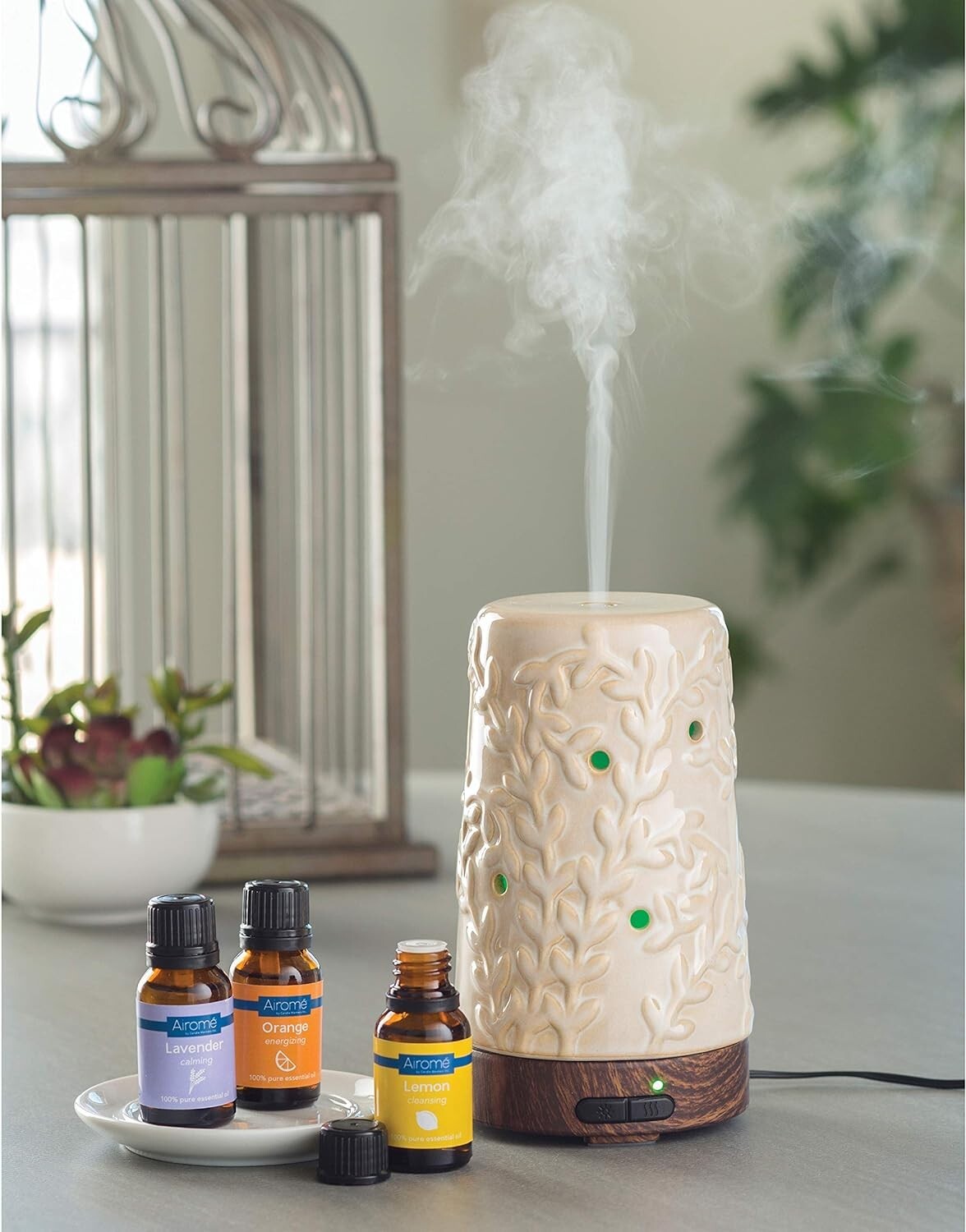 Essential Oil Diffuser with 8 LED Lights - Flourish - SDFSH