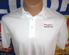 NABISCO TOLEDO Ohio Flour Mill vintage Polo Shirt Men's Large Mondelez RITZ OREO