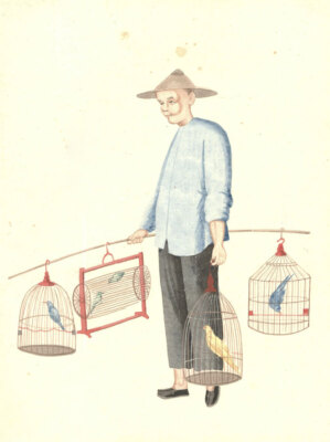 Early 20th Century Watercolour - The Bird Catcher