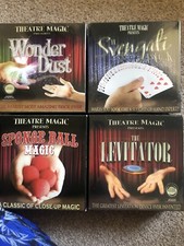 Theatre Magic Tricks - 4 tricks with DVD. Three new and sealed - one opened.