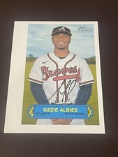 Ozzie Albies 2022 Topps Heritage High Number - 1973 Pin-Up #73PU-45 Braves