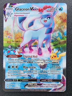 Pokémon - Glaceon VMAX Alternate Art - Evolving Skies 209/203 Mint
