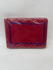 Creative Memories Scrapbook Flex Hinge Album 5x7 Jazzy Red Blue Foil w/Pages