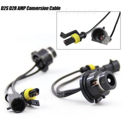 AMP Xenon Light Bulb Adapter Connector Plugs Compatible with OEM D2S D2R Ballast