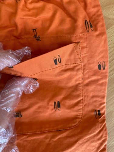 Uni Olo Boy’s Orange Palms Surf Boards Pull Ups Shorts size M (7/8) NEW - Picture 5 of 5