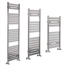 Designer Bathroom Flat Panel Heated Towel Rail Warmer Radiator Rad Chrome