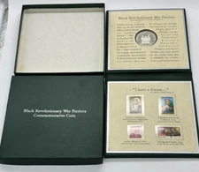 1998 U.S. Mint Black Revolutionary War Patriots Crispus Attucks Coin & Stamp Set