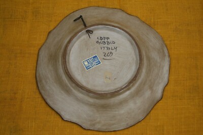 C.A.F.F. Gubbio Italy Hand Made/Painted Ornate Floral Dish | eBay