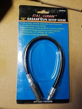 12" Flexible  Grease Gun Hose Nylon Whip w/ Coupler Nozzle flexible and pliable